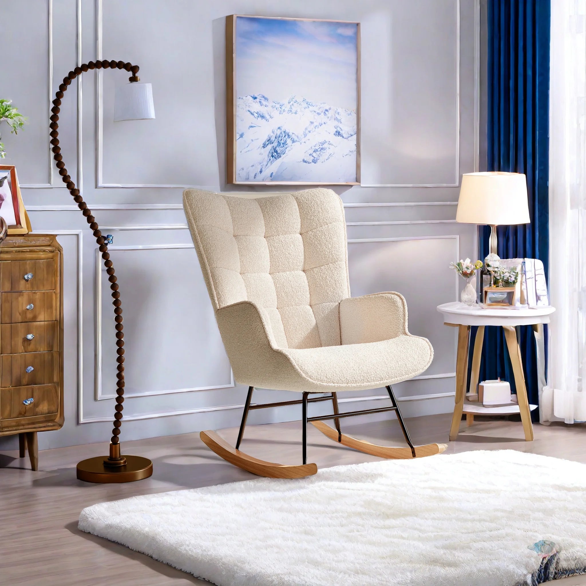 Fauteuil à bascule cocooning