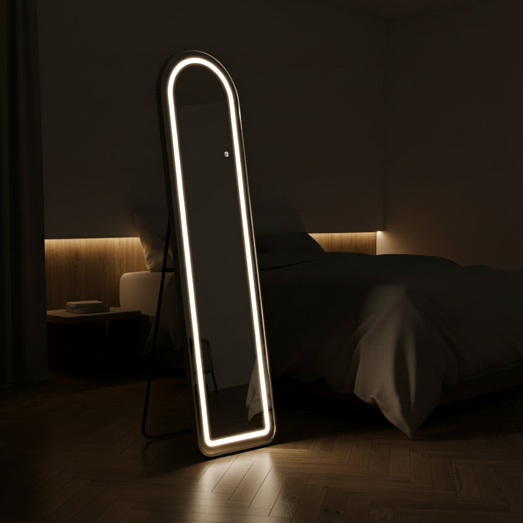 Miroir plein pied lumineux LED