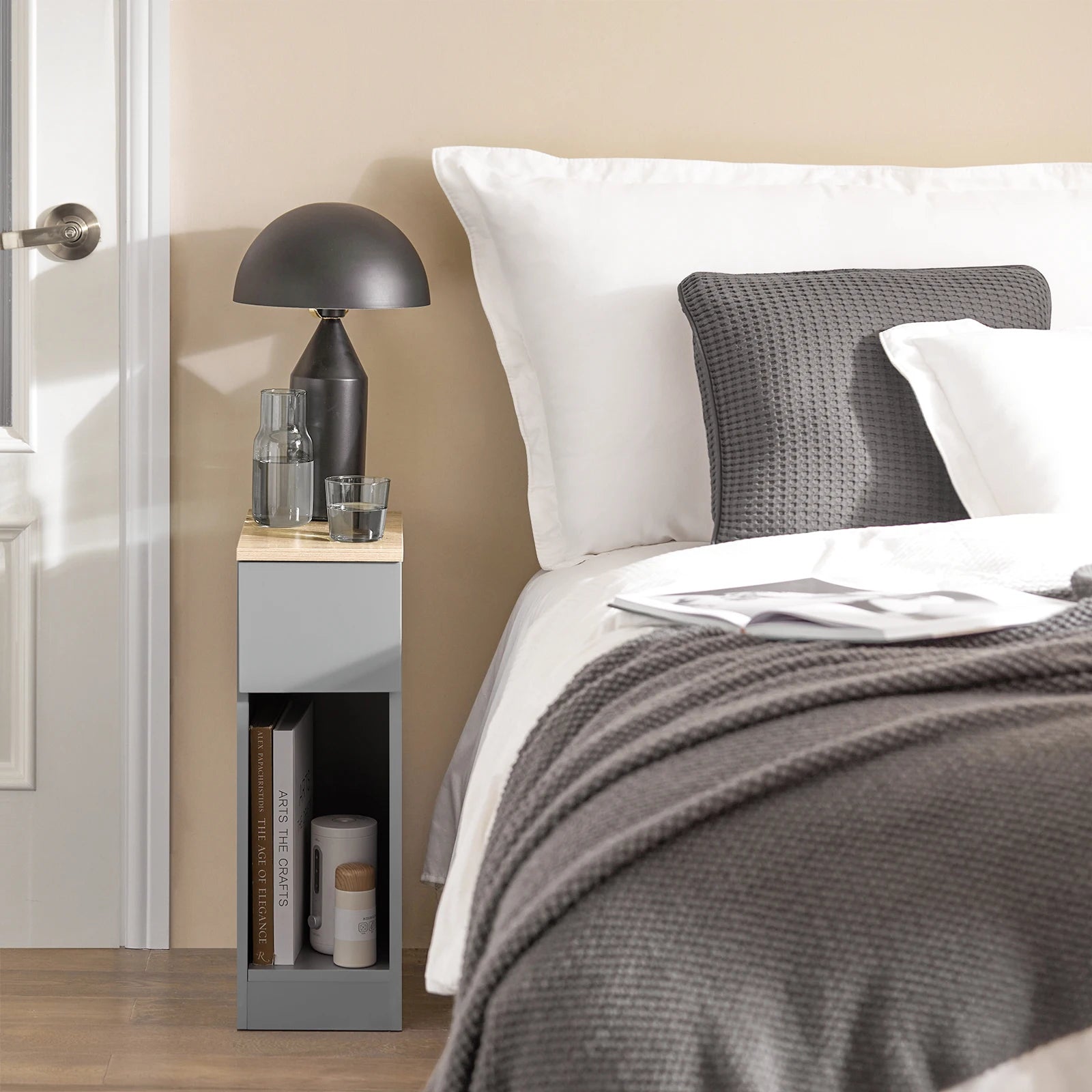 Tables de chevet étroites (lot de 2)