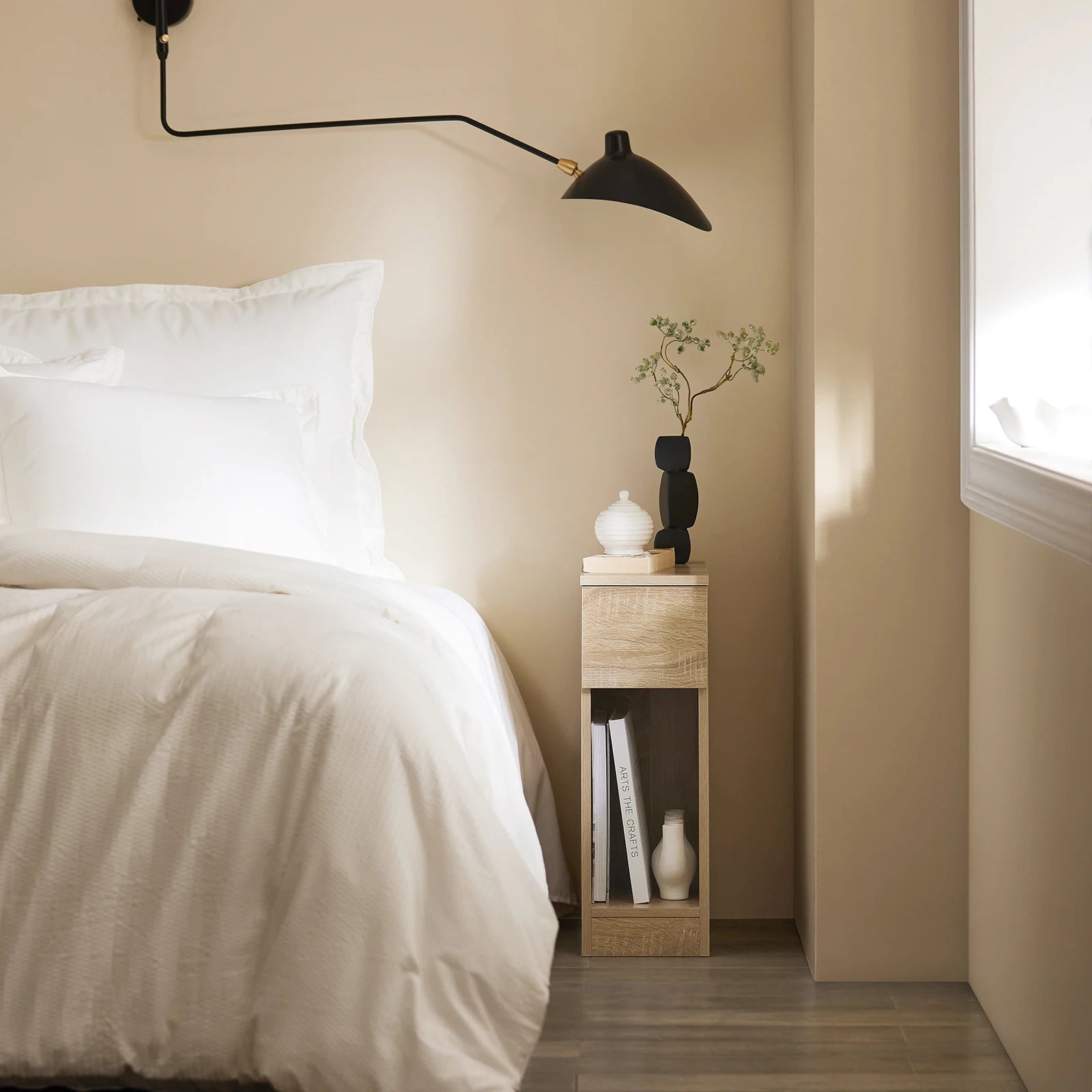 Tables de chevet étroites (lot de 2)