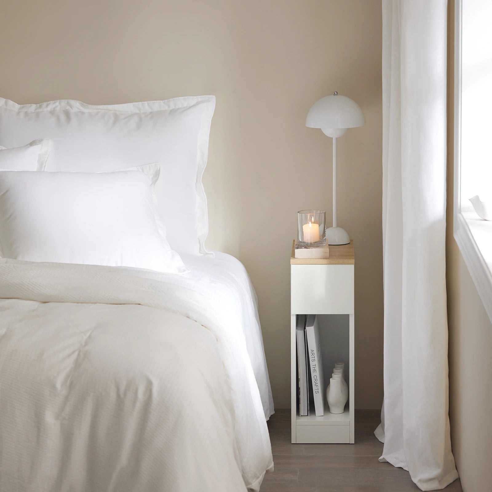 Tables de chevet étroites (lot de 2)