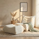 Fauteuil de sol teddy avec repose-pieds