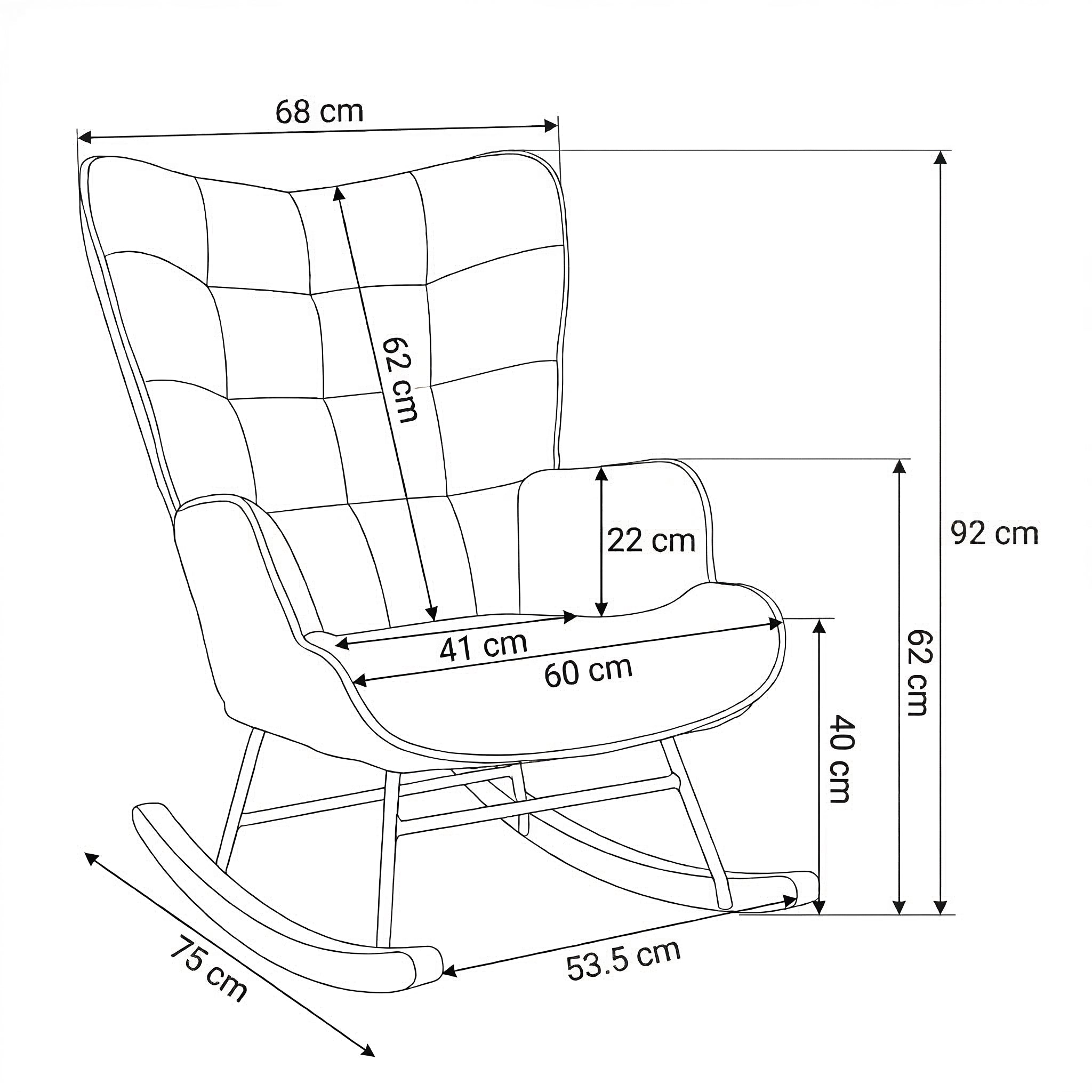 Fauteuil à bascule cocooning