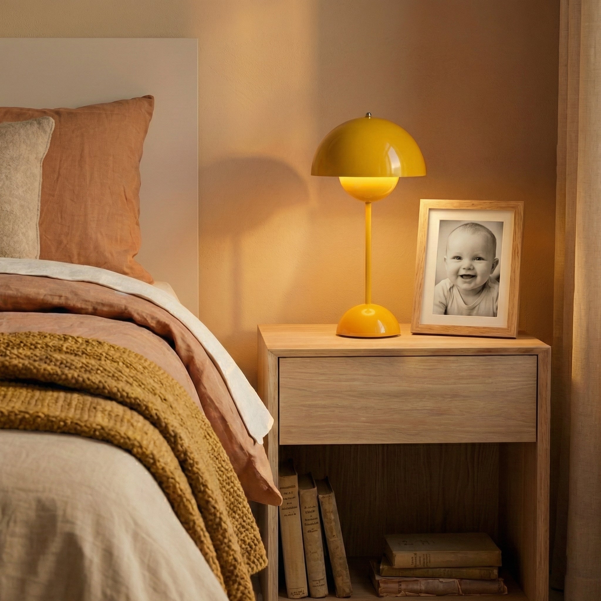 Lampe de chevet champignon moderne