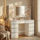 Coiffeuse LED miroir 9 rangements