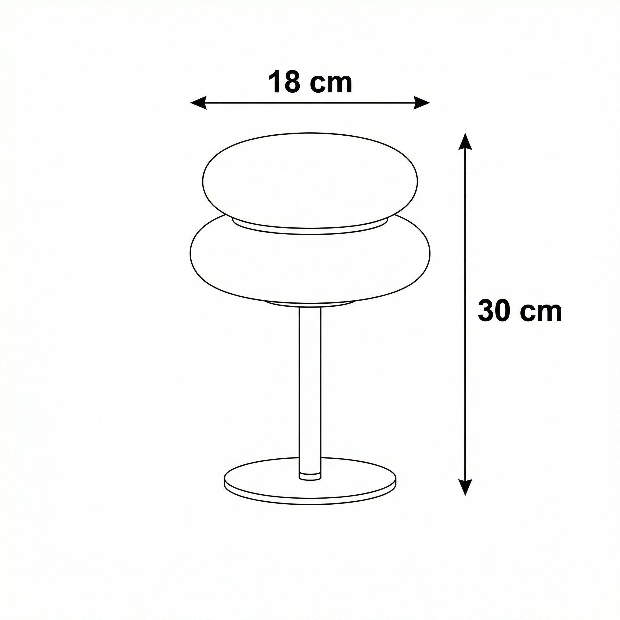 Lampe de chevet tricolore moderne