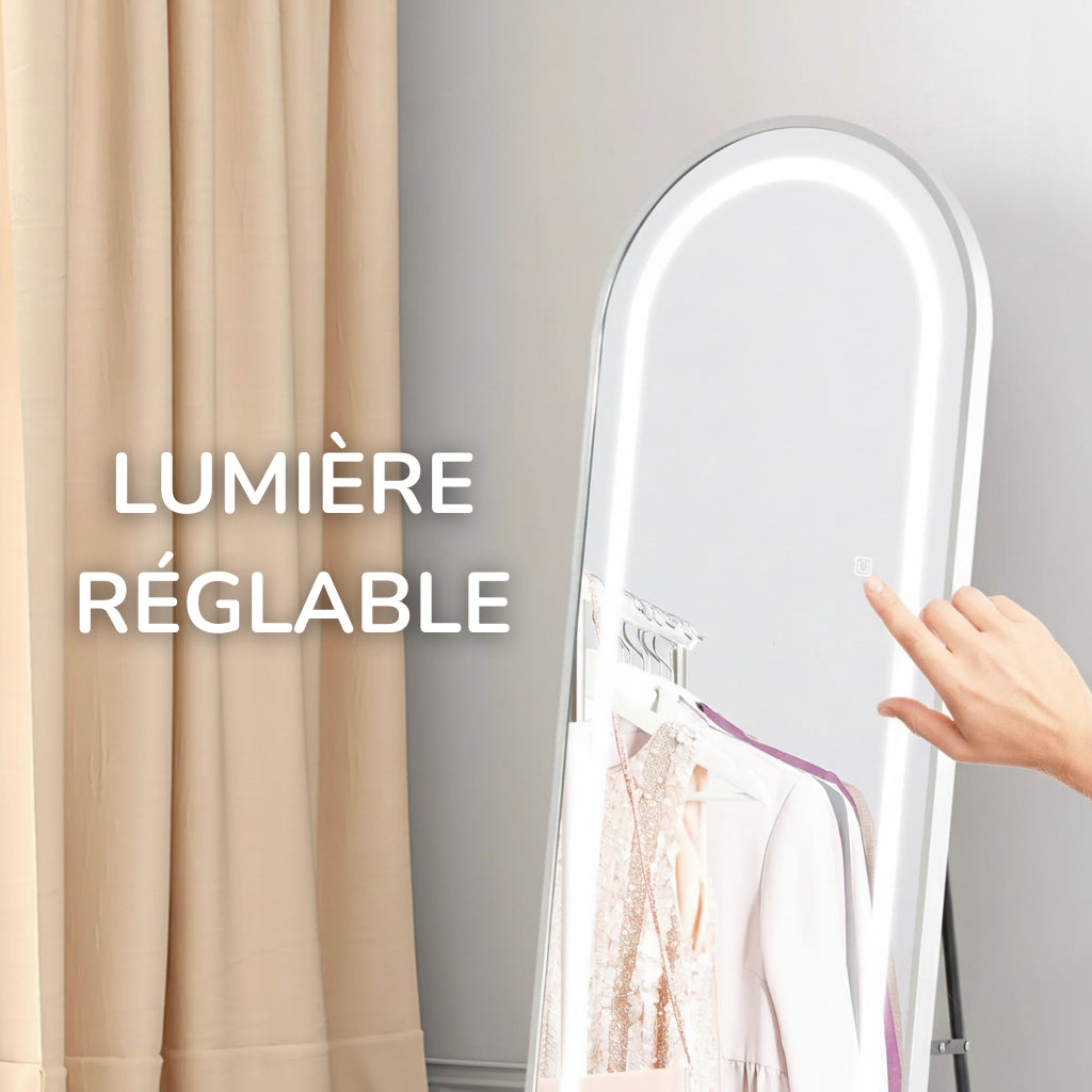 Miroir plein pied lumineux LED