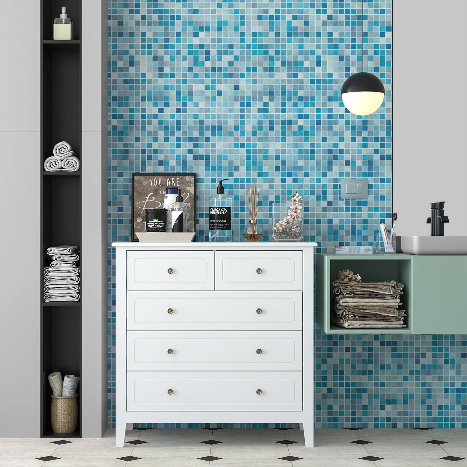 Commode blanche élégante