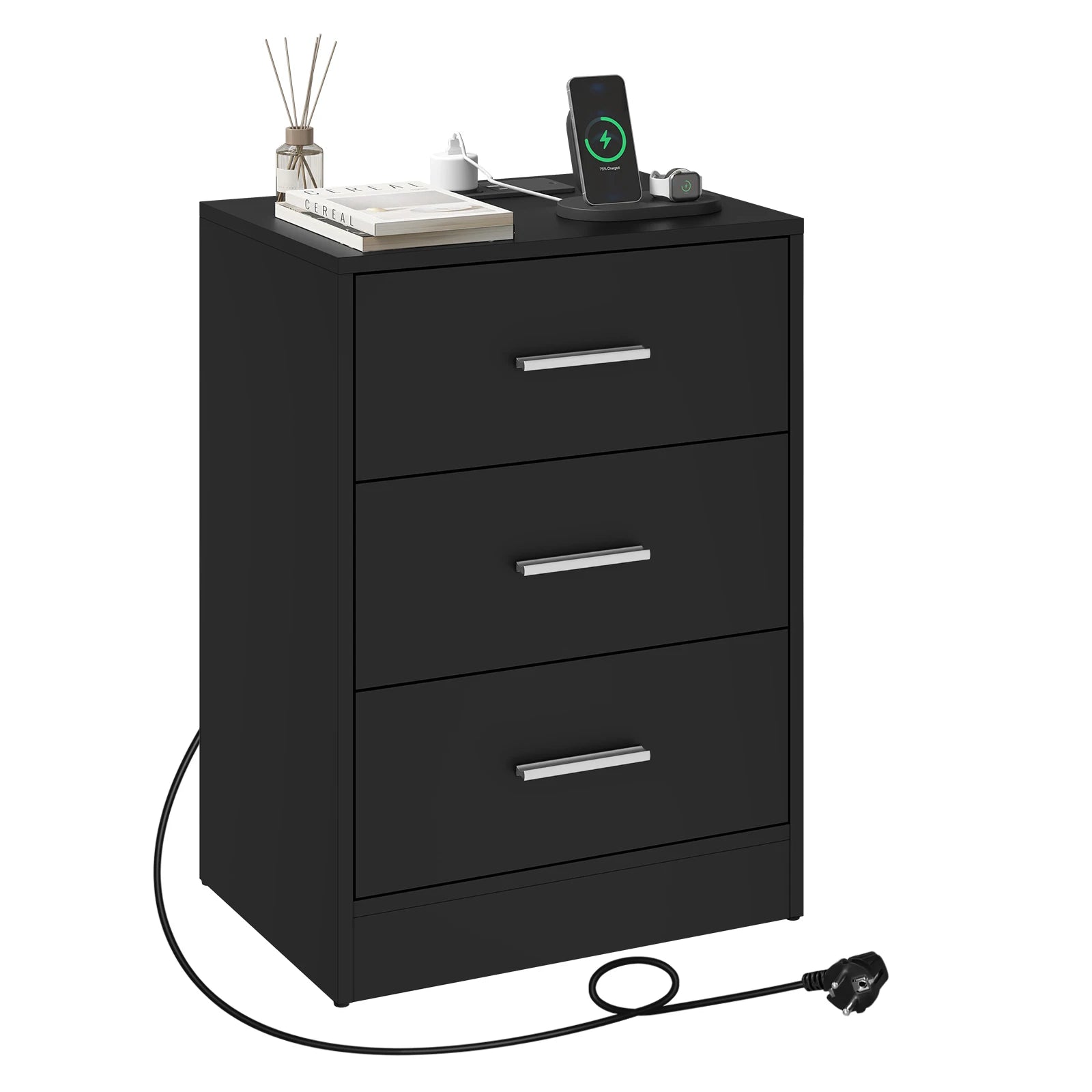 Table de chevet avec station de charge