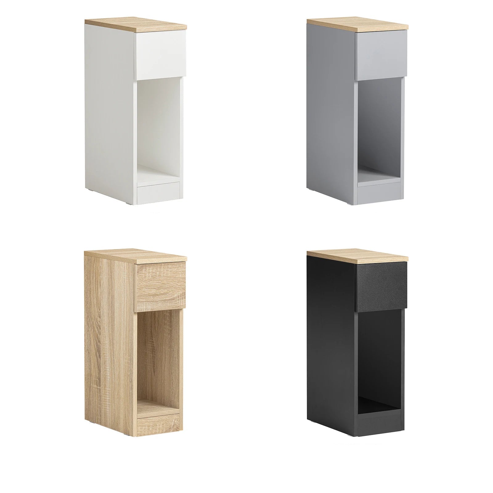 Tables de chevet étroites (lot de 2)