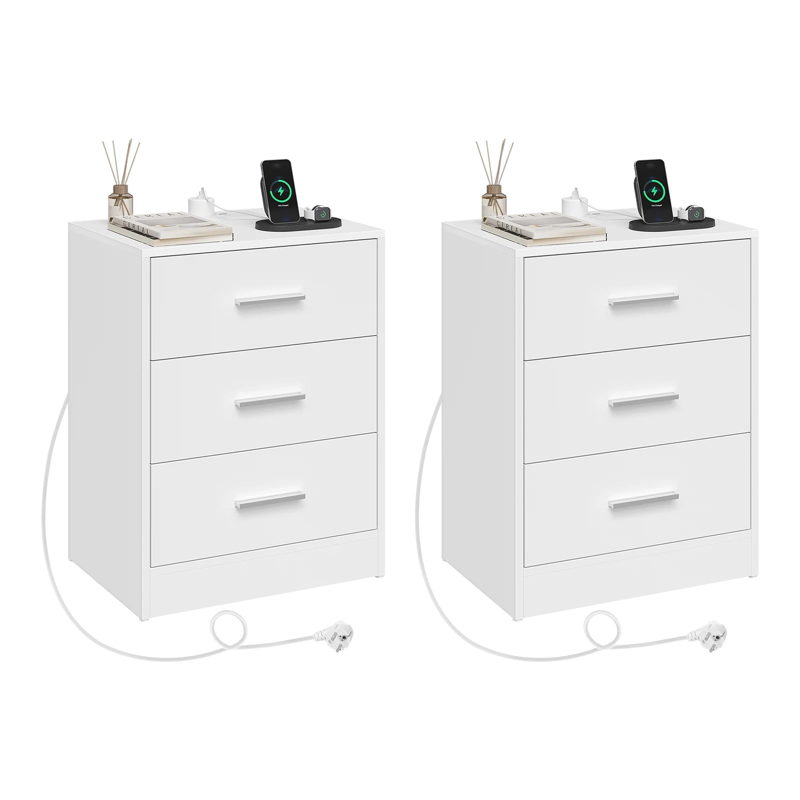 Table de chevet avec station de charge