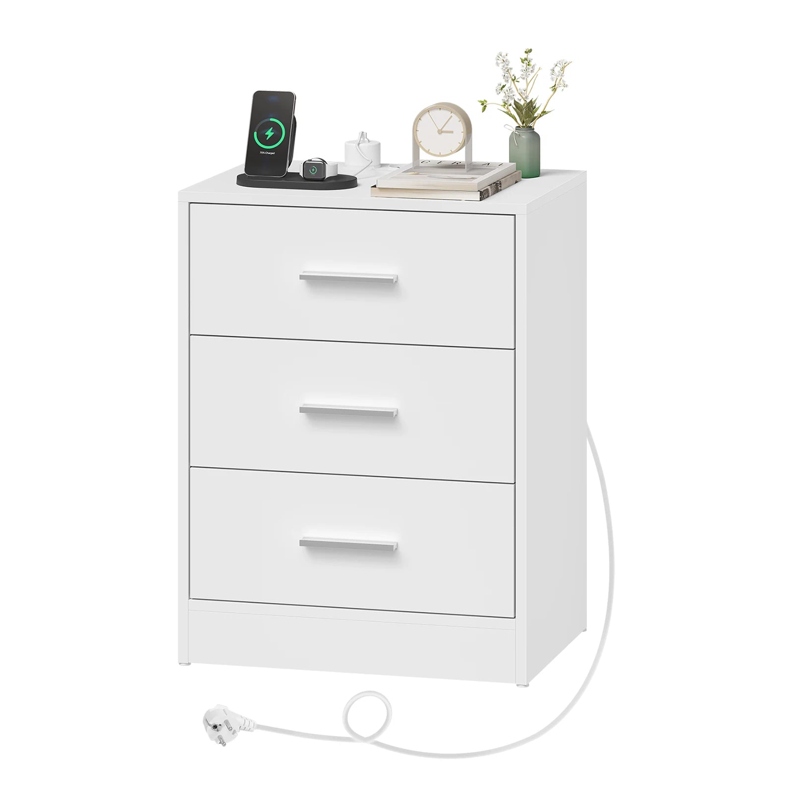 Table de chevet avec station de charge