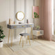 Coiffeuse velours miroir 3 tiroirs